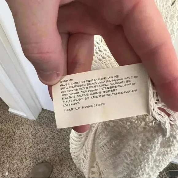 569 Theory Sleeveless Midi Dress in Cotton Crochet - Picture 7 of 8